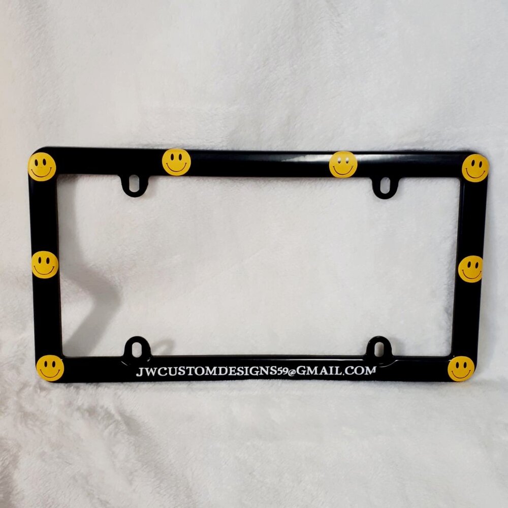 Happy Face License Plate Frame